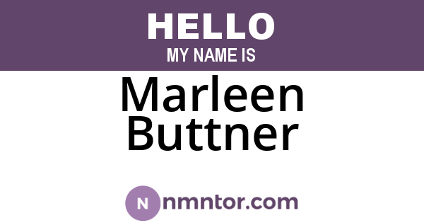 Marleen Buttner