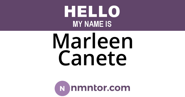Marleen Canete