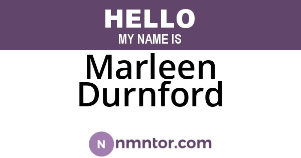 Marleen Durnford