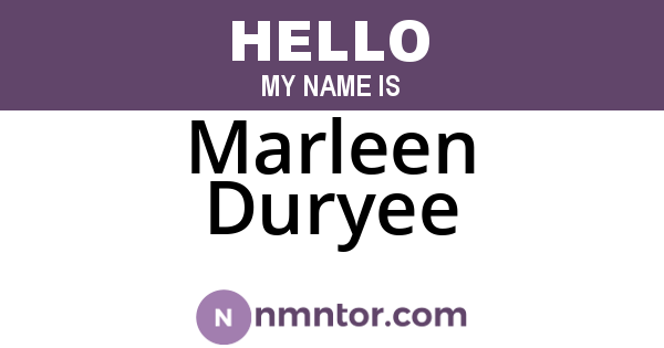 Marleen Duryee