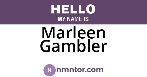 Marleen Gambler