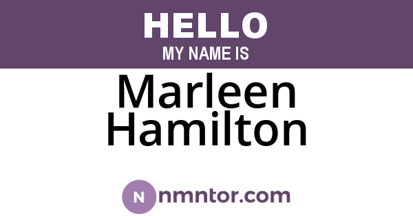 Marleen Hamilton