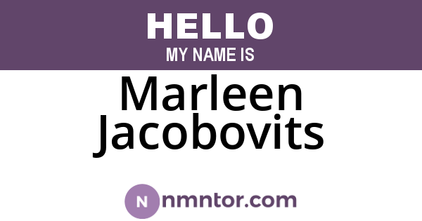 Marleen Jacobovits