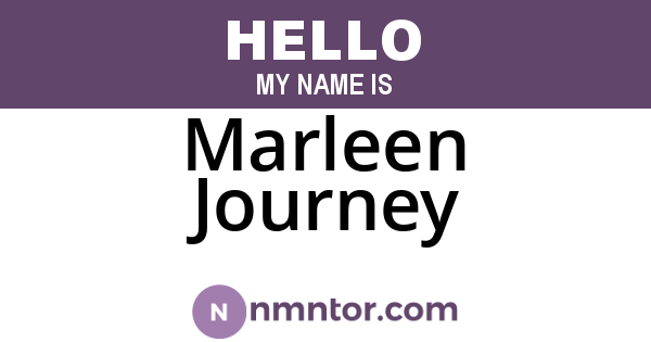 Marleen Journey