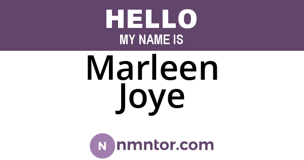 Marleen Joye