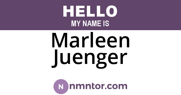 Marleen Juenger