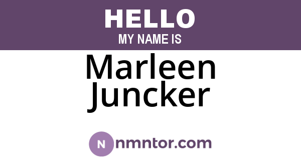 Marleen Juncker