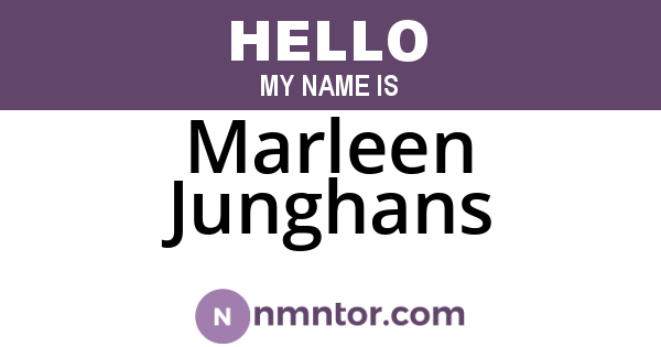 Marleen Junghans