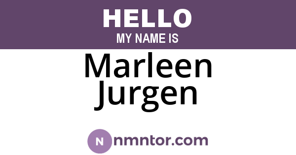 Marleen Jurgen