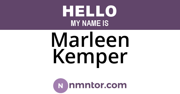 Marleen Kemper