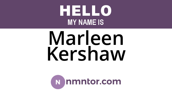 Marleen Kershaw