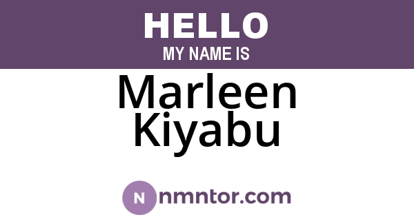 Marleen Kiyabu