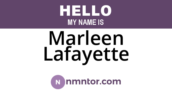 Marleen Lafayette