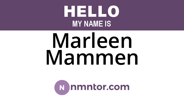 Marleen Mammen