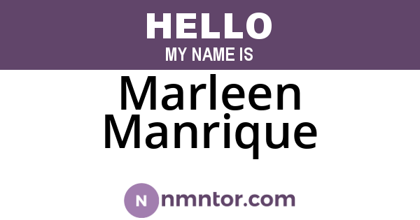 Marleen Manrique