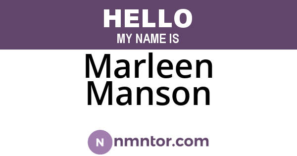 Marleen Manson