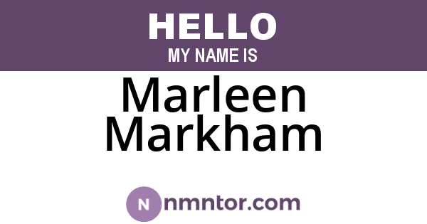 Marleen Markham