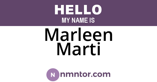 Marleen Marti