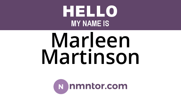 Marleen Martinson