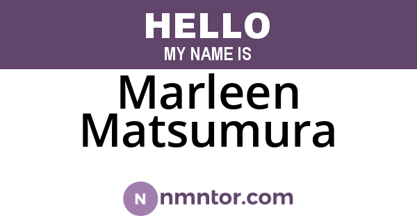 Marleen Matsumura