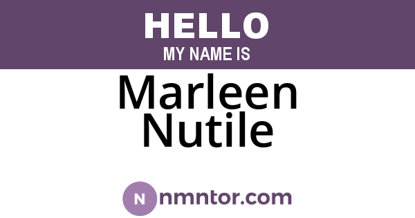 Marleen Nutile