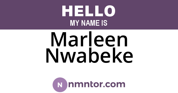 Marleen Nwabeke