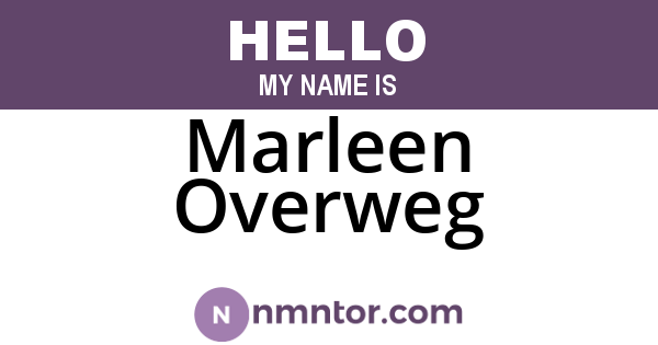 Marleen Overweg