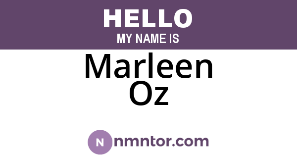 Marleen Oz