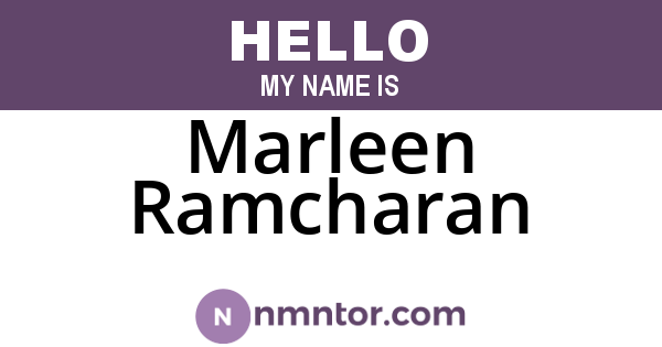 Marleen Ramcharan