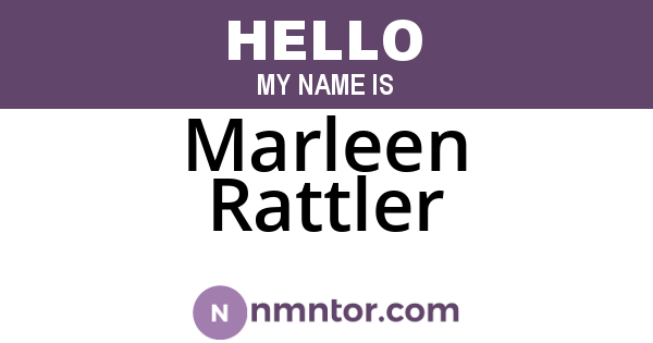 Marleen Rattler