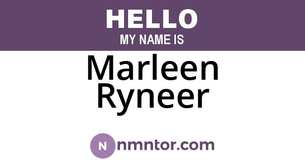Marleen Ryneer
