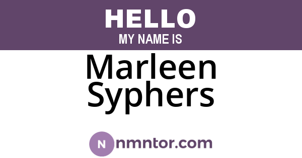 Marleen Syphers