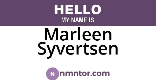 Marleen Syvertsen