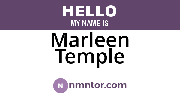 Marleen Temple