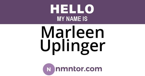 Marleen Uplinger