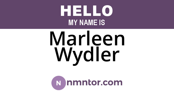 Marleen Wydler
