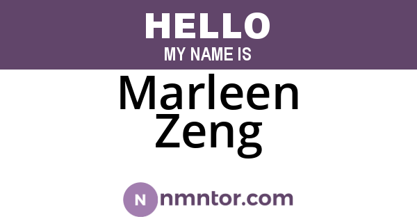 Marleen Zeng