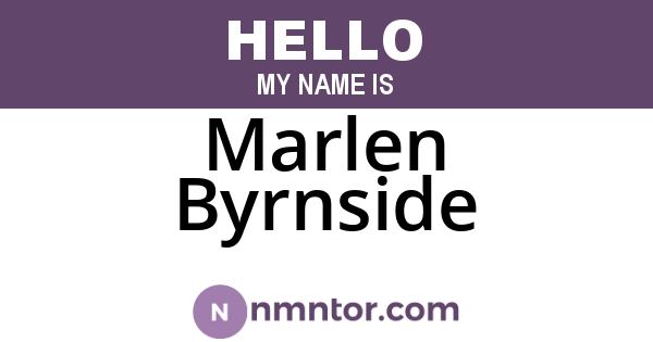 Marlen Byrnside