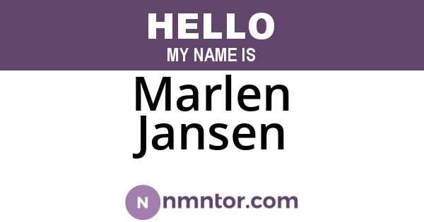 Marlen Jansen