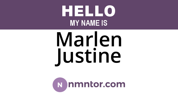 Marlen Justine