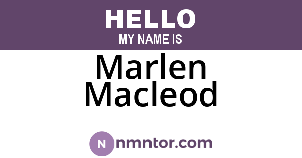 Marlen Macleod