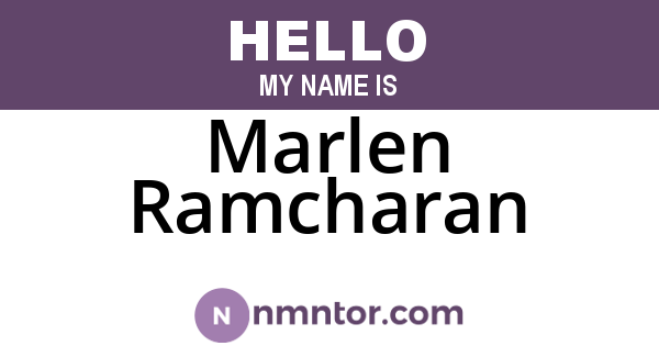 Marlen Ramcharan