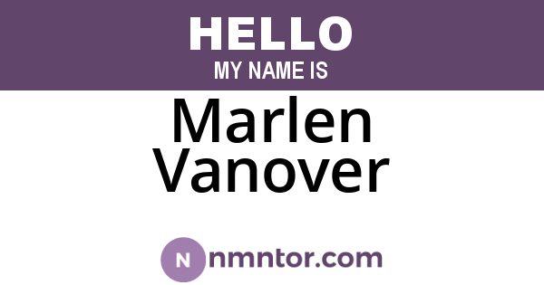 Marlen Vanover
