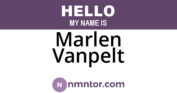 Marlen Vanpelt