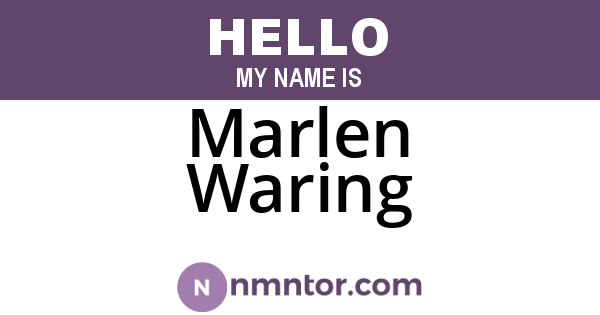 Marlen Waring