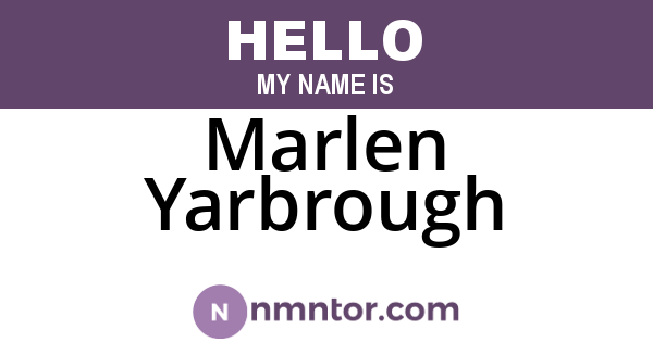 Marlen Yarbrough