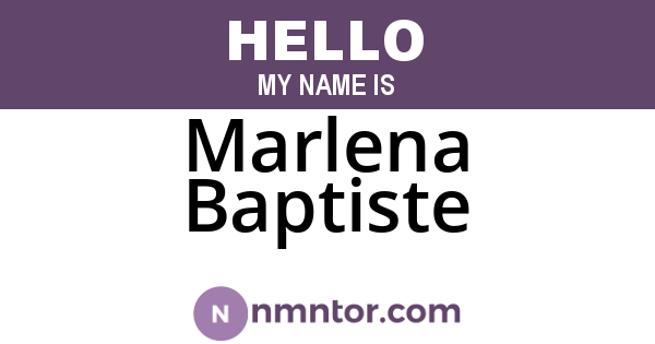 Marlena Baptiste