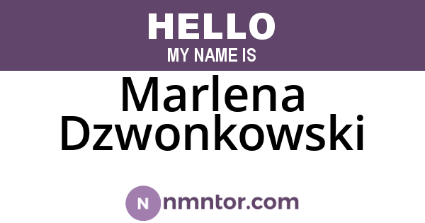 Marlena Dzwonkowski