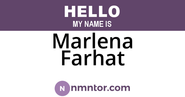 Marlena Farhat