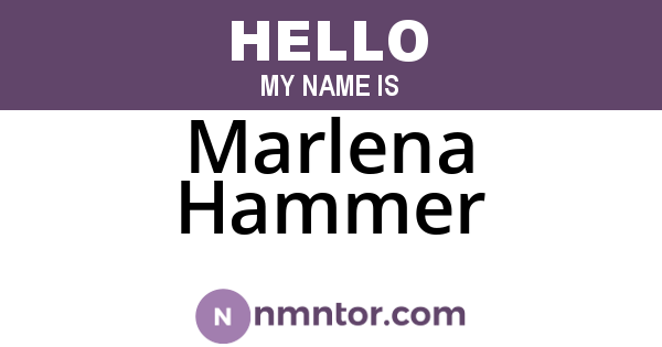 Marlena Hammer